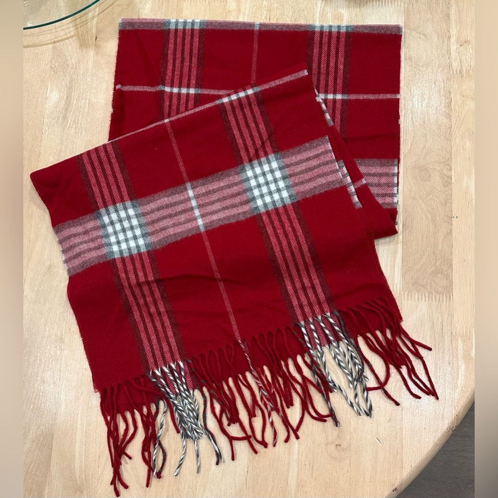 Lord & Taylor scarf - red plaid